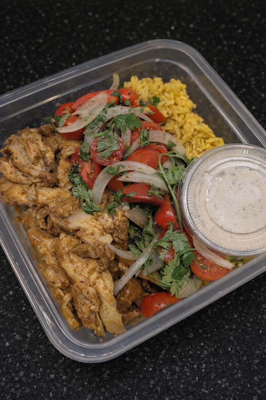 Chicken shawarma bowl